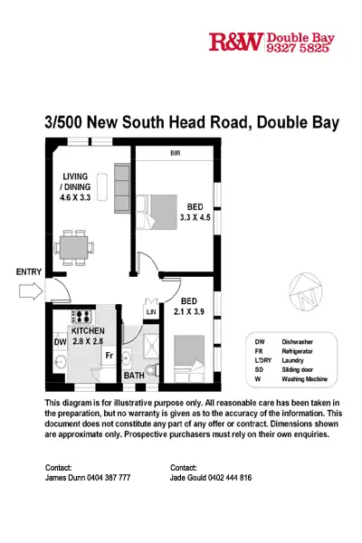 Floorplan of Homely apartment listing, 3/500 New South Head Road, Double Bay NSW 2028