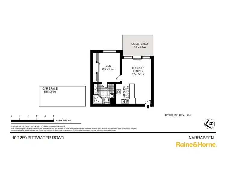 Floorplan of Homely unit listing, 10/1259 Pittwater Road, Narrabeen NSW 2101