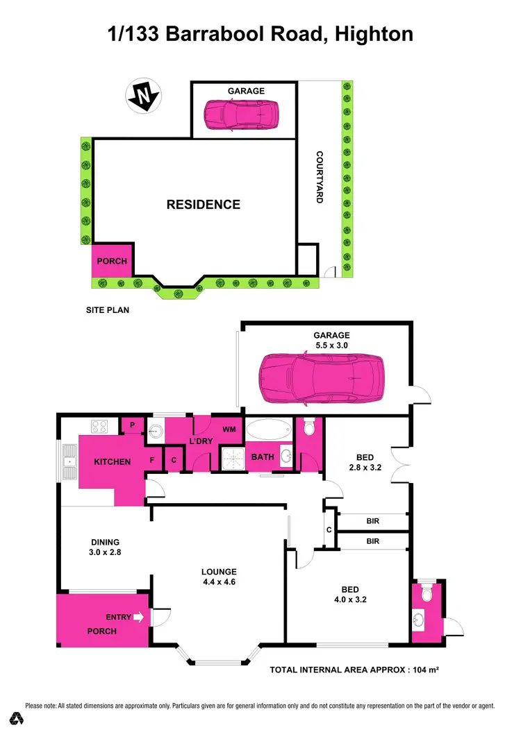 Floorplan of Homely unit listing, 1/133 Barrabool Road, Highton VIC 3216