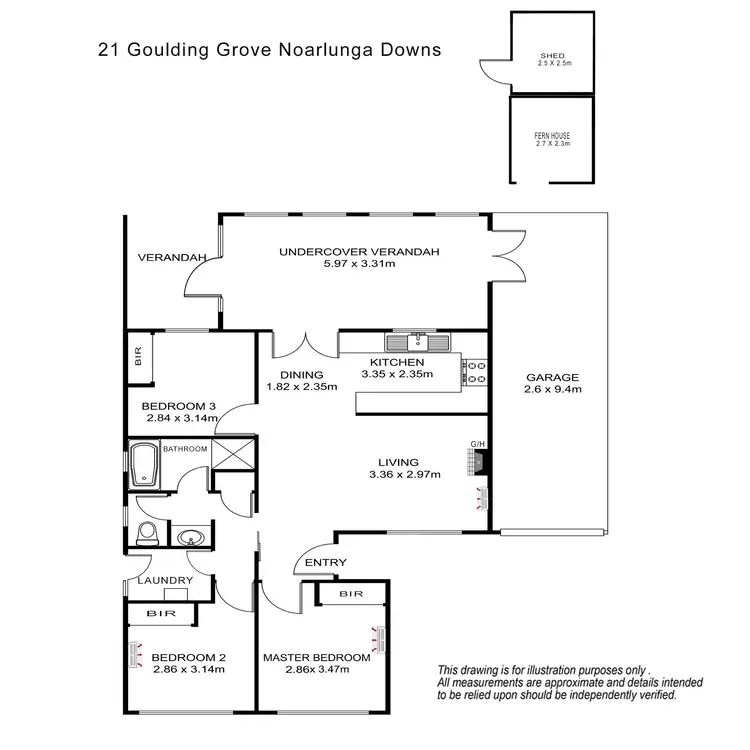 Floorplan of Homely house listing, 21 Goulding Grove, Noarlunga Downs SA 5168