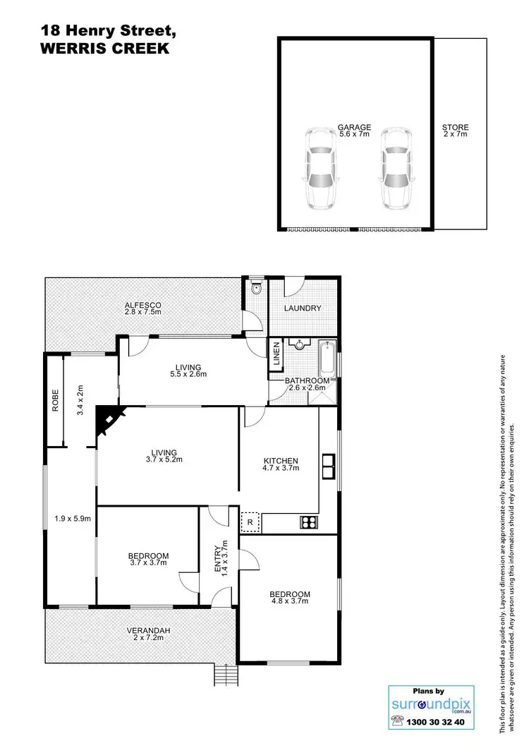 Floorplan of Homely house listing, 18 Henry Street, Werris Creek NSW 2341