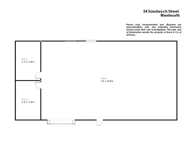 Floorplan of Homely land listing, 34 Sandwych Street, Wentworth NSW 2648