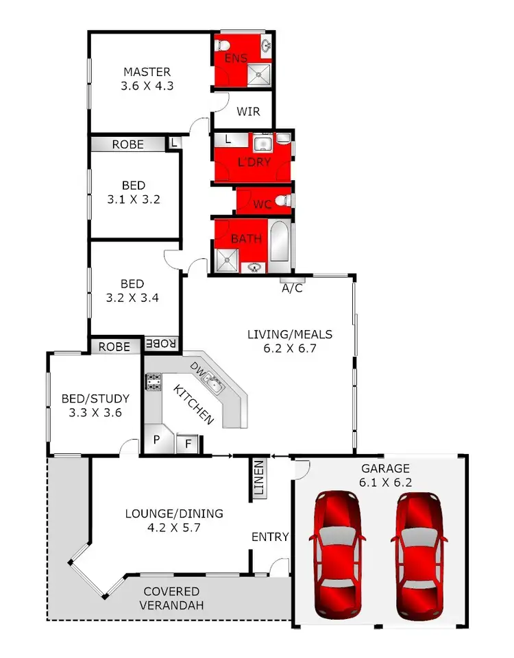 Floorplan of Homely house listing, 4 Finningley Court, Highton VIC 3216