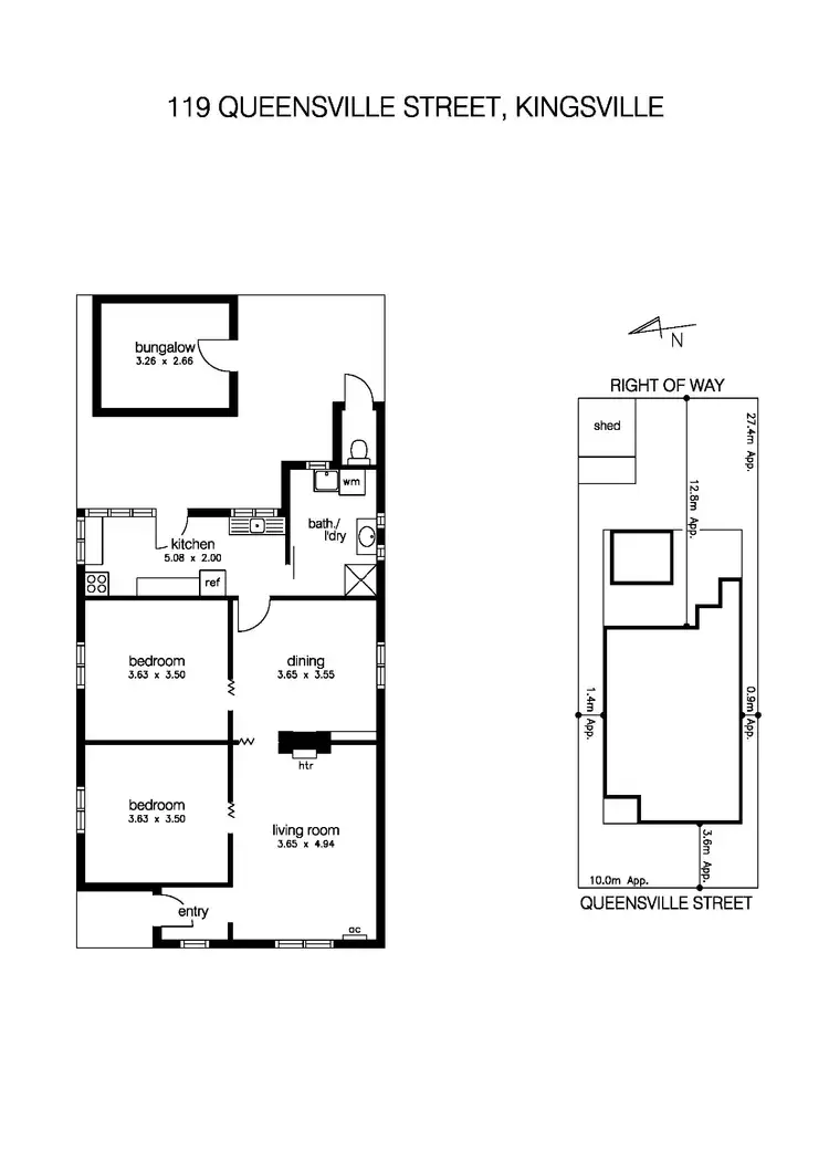 Floorplan of Homely house listing, 119 Queensville Street, Kingsville VIC 3012