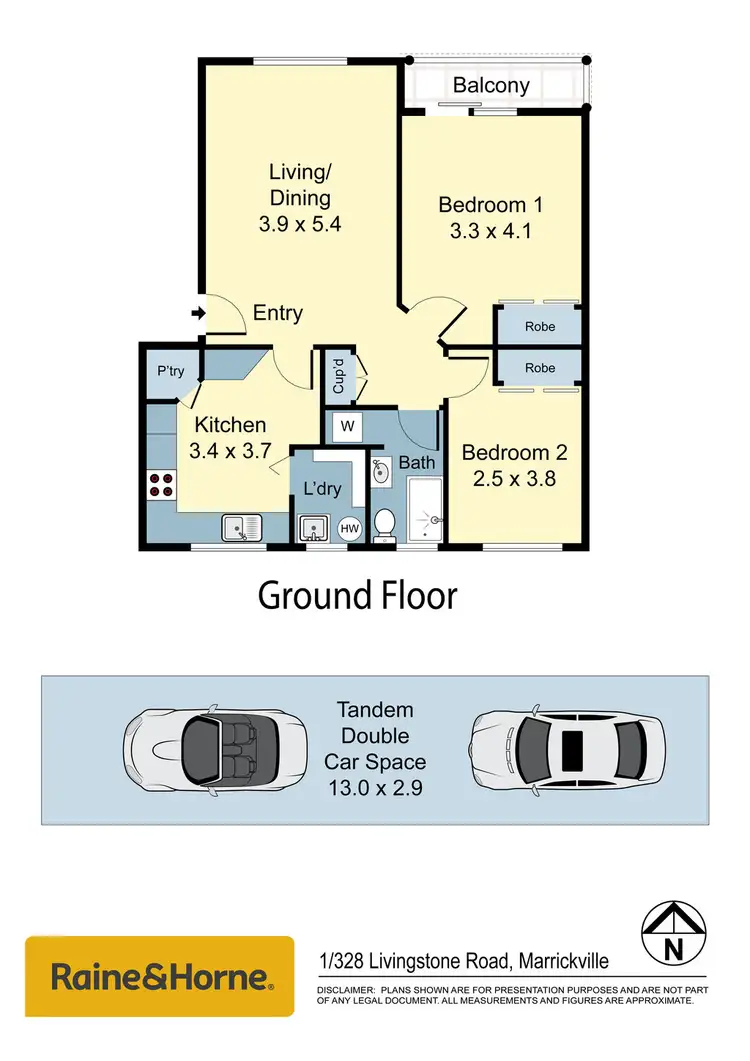 Floorplan of Homely apartment listing, 1/328 Livingstone Road, Marrickville NSW 2204