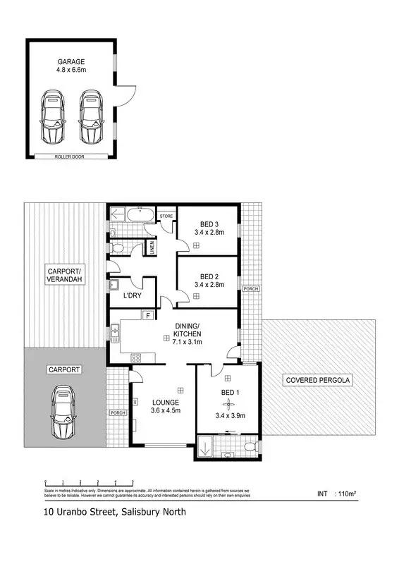 Floorplan of Homely house listing, 10 Uranbo Street, Salisbury North SA 5108