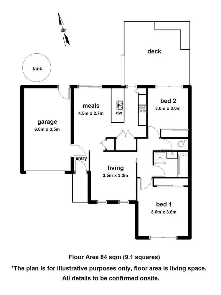 Floorplan of Homely townhouse listing, 1/3 Pope Court, Mooroolbark VIC 3138
