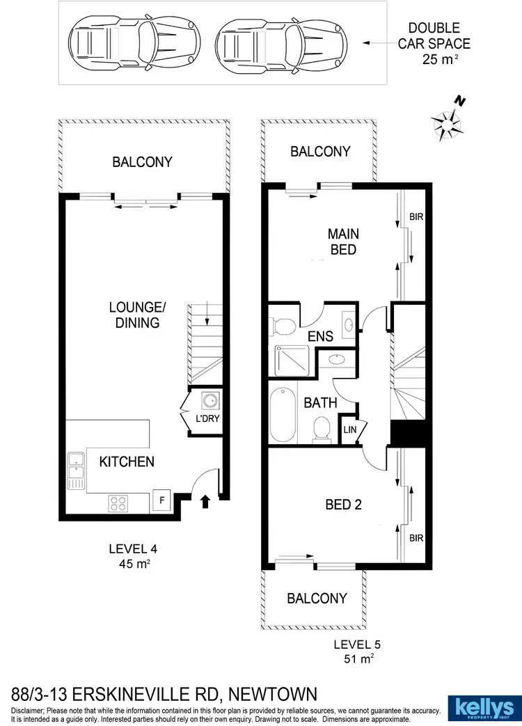 Floorplan of Homely apartment listing, 88/3-13 Erskineville Road, Newtown NSW 2042