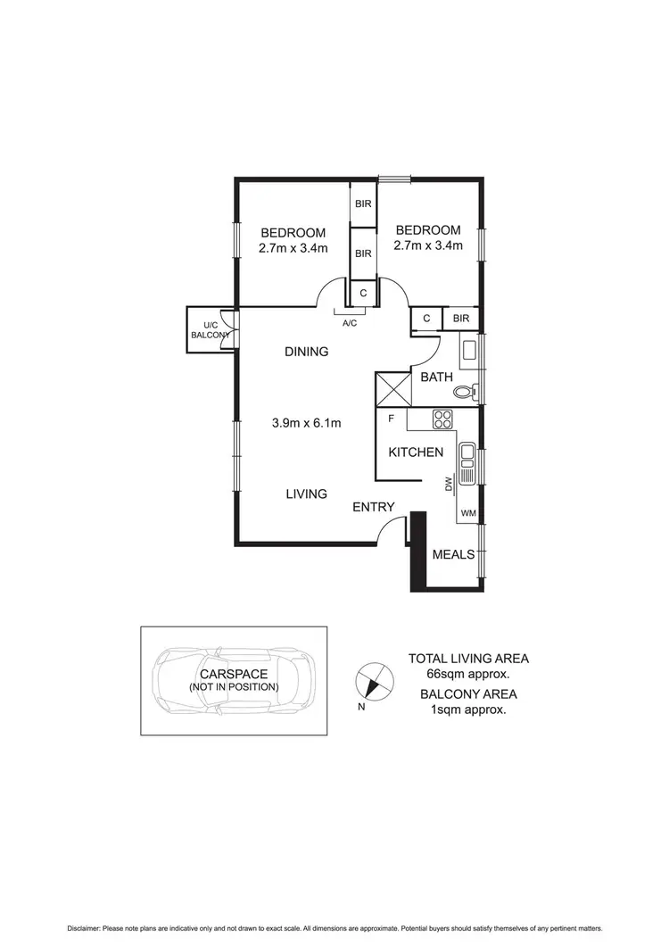 Floorplan of Homely apartment listing, 2/199 Montague St, South Melbourne VIC 3205