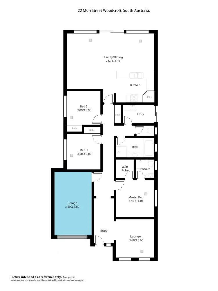 Floorplan of Homely house listing, 22 Mori Road, Woodcroft SA 5162