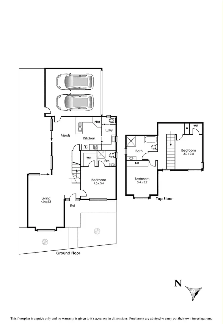 Floorplan of Homely townhouse listing, 1/50 Conifer Avenue, Brooklyn VIC 3012