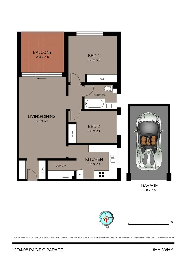 Floorplan of Homely apartment listing, 12/94-98 Pacific Parade, Dee Why NSW 2099