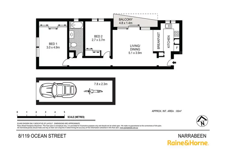 Floorplan of Homely unit listing, 8/119 Ocean Street, Narrabeen NSW 2101