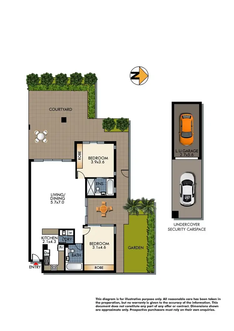 Floorplan of Homely apartment listing, 106/45-53 Carlisle Street, Rose Bay NSW 2029
