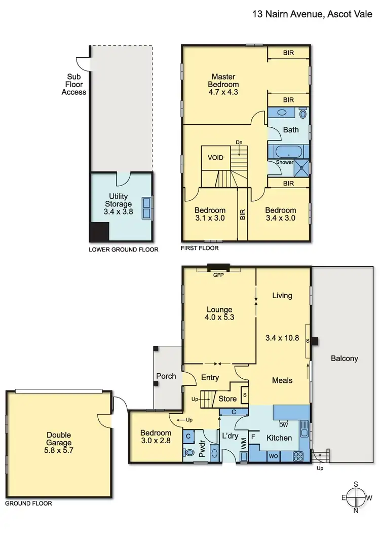 Floorplan of Homely house listing, 13 Nairn Avenue, Ascot Vale VIC 3032