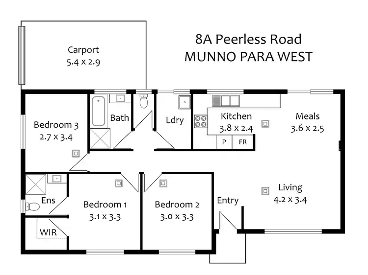 Floorplan of Homely house listing, 8A Peerless Road, Munno Para West SA 5115