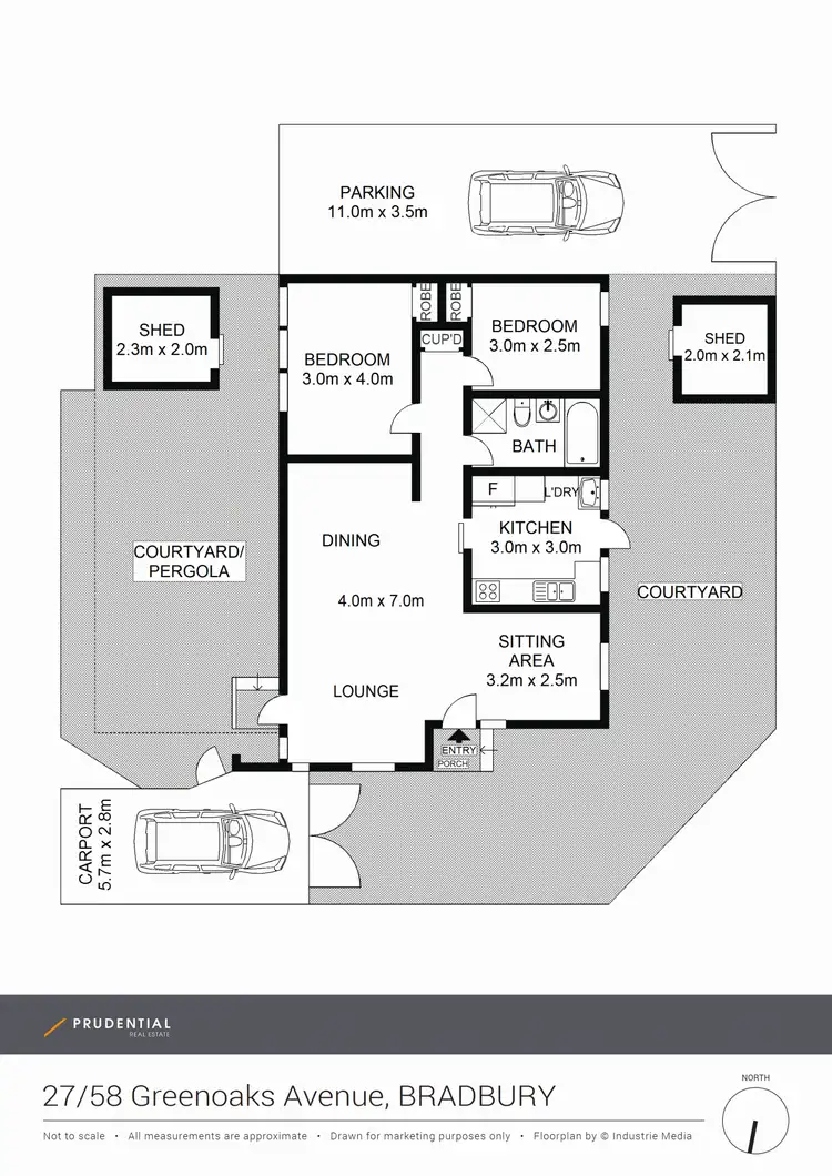 Floorplan of Homely villa listing, 27/58 Greenoaks Avenue, Bradbury NSW 2560