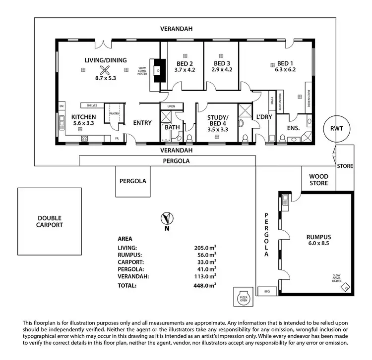Floorplan of Homely rural property listing, 350 Whites Road,, Meadows SA 5201