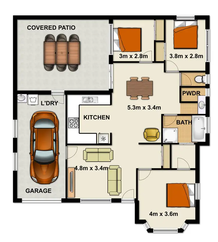 Floorplan of Homely house listing, 13 Robinson Ct, Berrinba QLD 4117