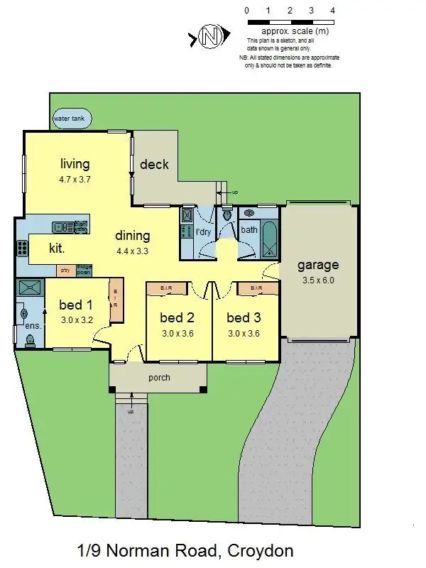 Floorplan of Homely townhouse listing, 1/9 Norman Road, Croydon VIC 3136