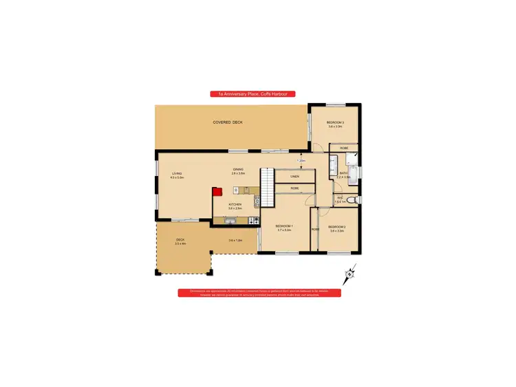 Floorplan of Homely house listing, 1A Anniversary Place, Coffs Harbour NSW 2450