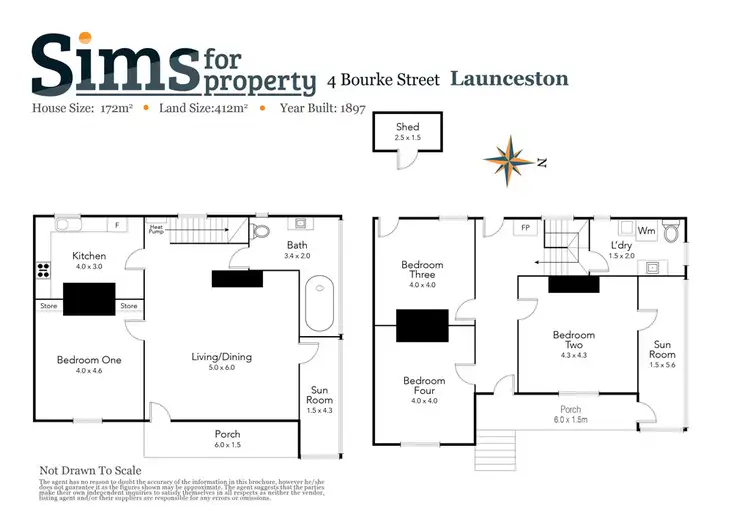 Floorplan of Homely house listing, 4 Bourke Street, Launceston TAS 7250