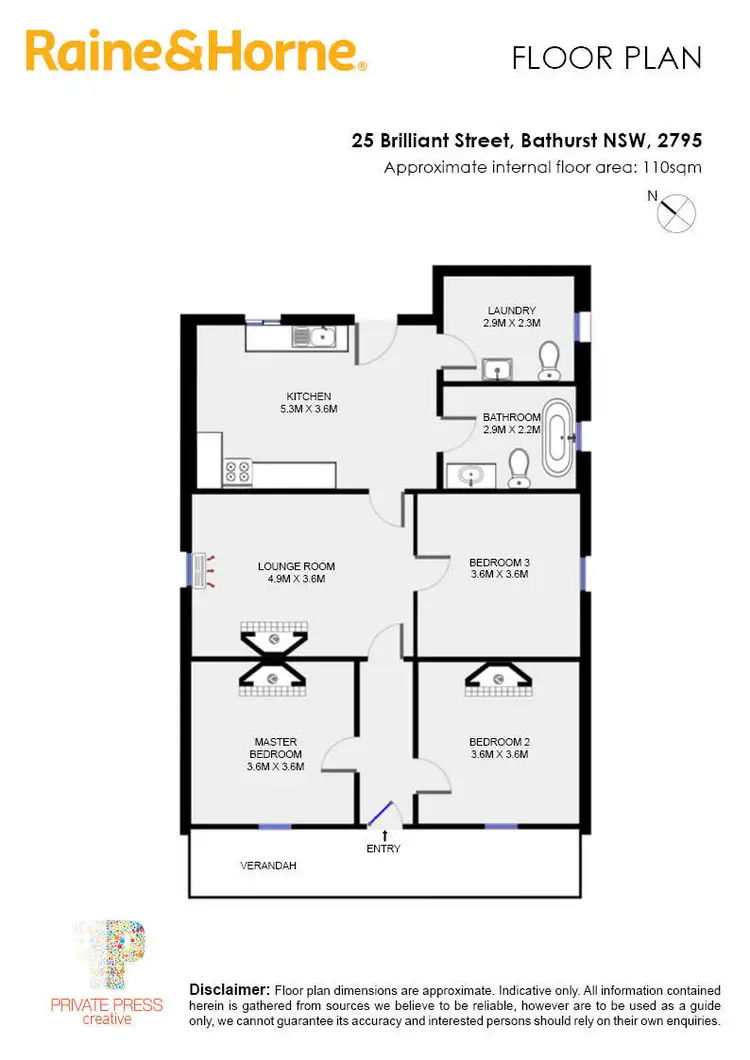 Floorplan of Homely house listing, 25 Brilliant Street, Bathurst NSW 2795