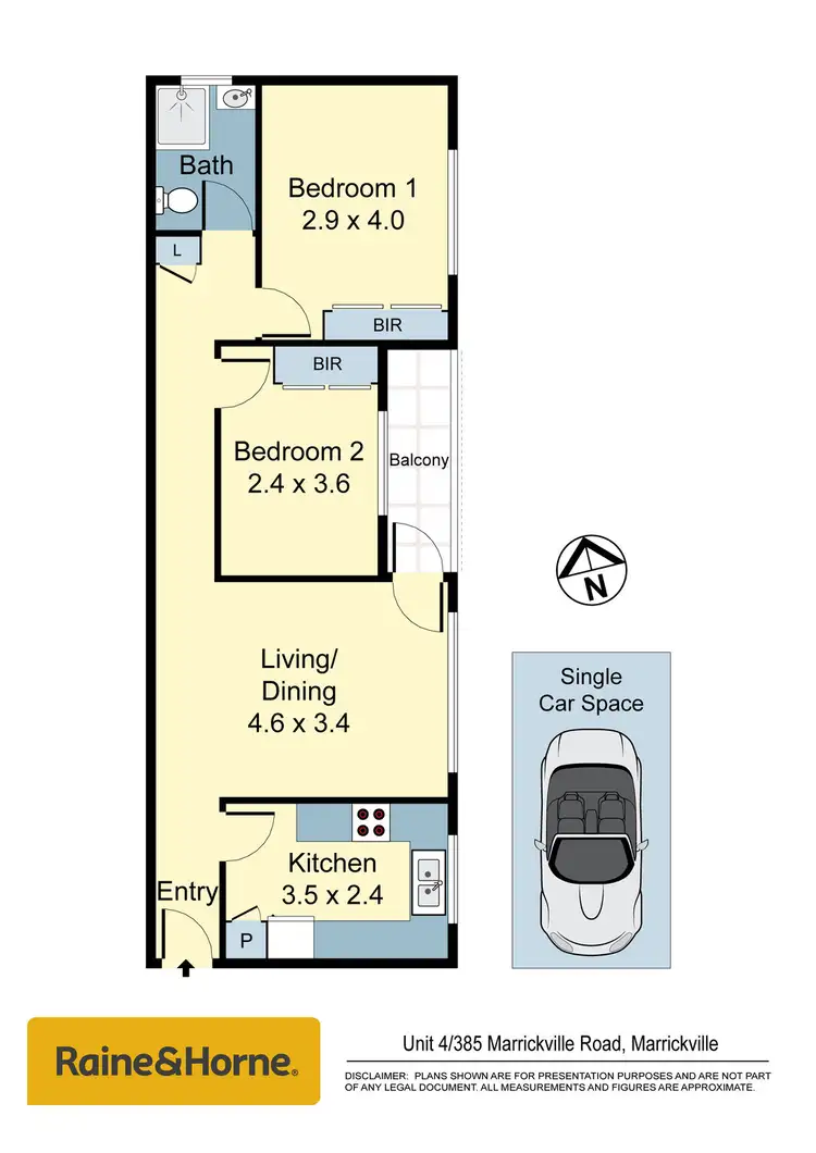 Floorplan of Homely apartment listing, 4/385 Marrickville Road, Marrickville NSW 2204