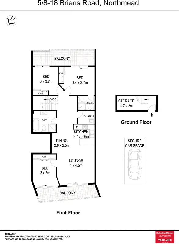 Floorplan of Homely unit listing, 5/8-18 Briens Road, Northmead NSW 2152