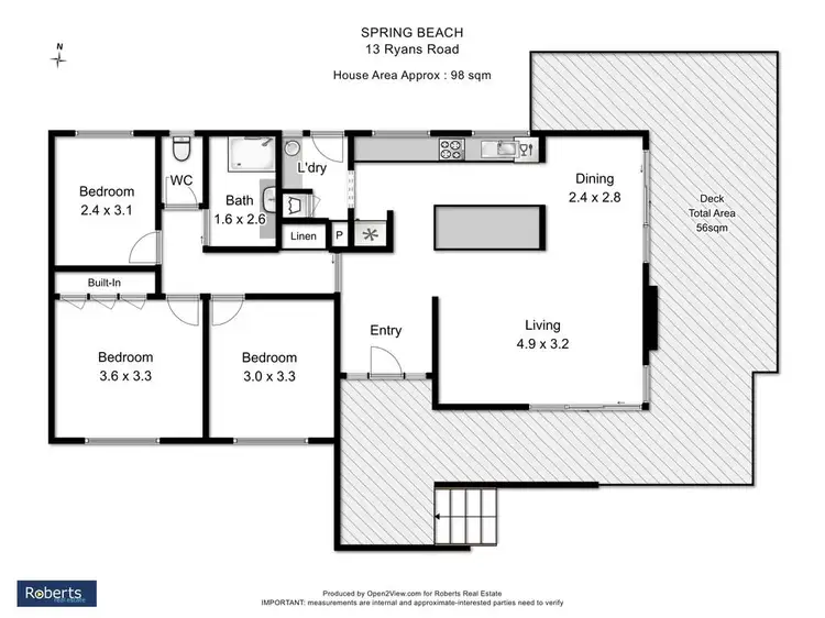 Floorplan of Homely house listing, 13 Ryans Road, Spring Beach TAS 7190