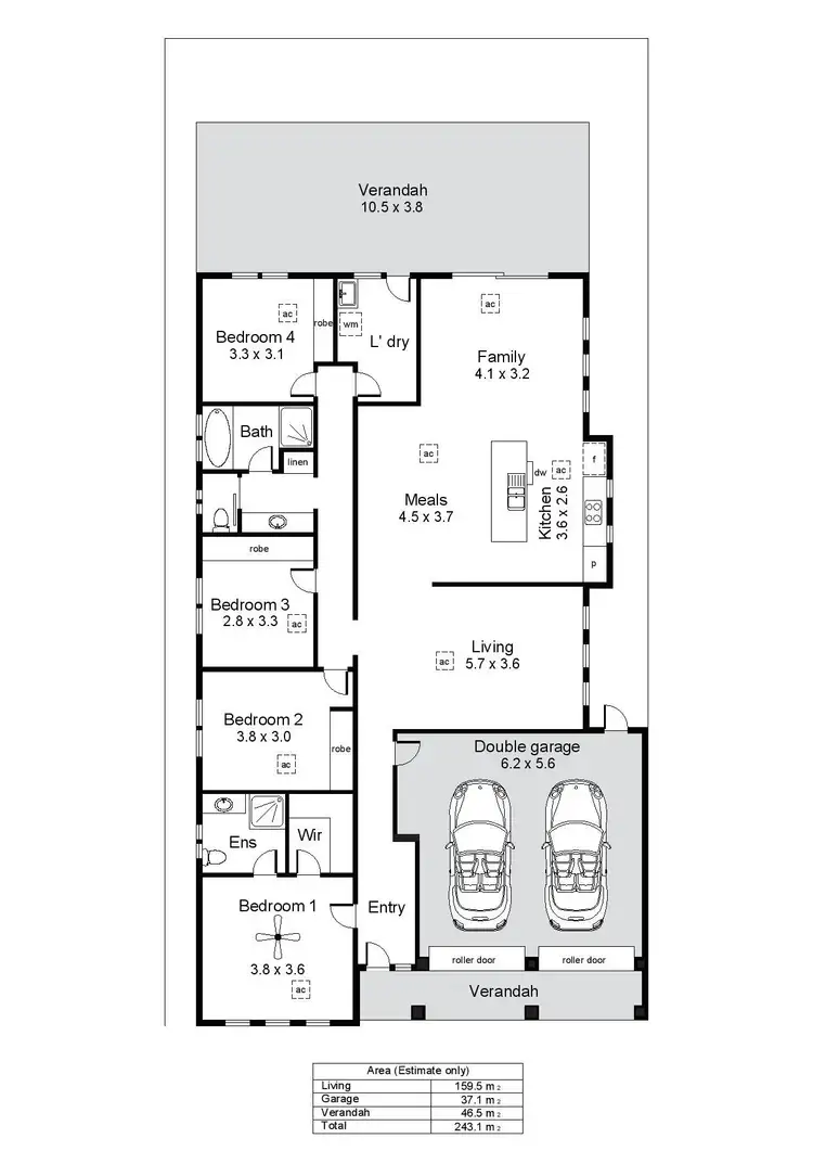 Floorplan of Homely house listing, 44 Erebus Circuit, Morphett Vale SA 5162
