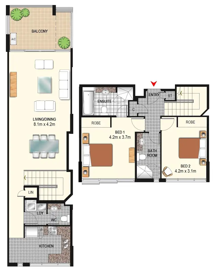 Floorplan of Homely apartment listing, 193/18-26 Church Ave, Mascot NSW 2020