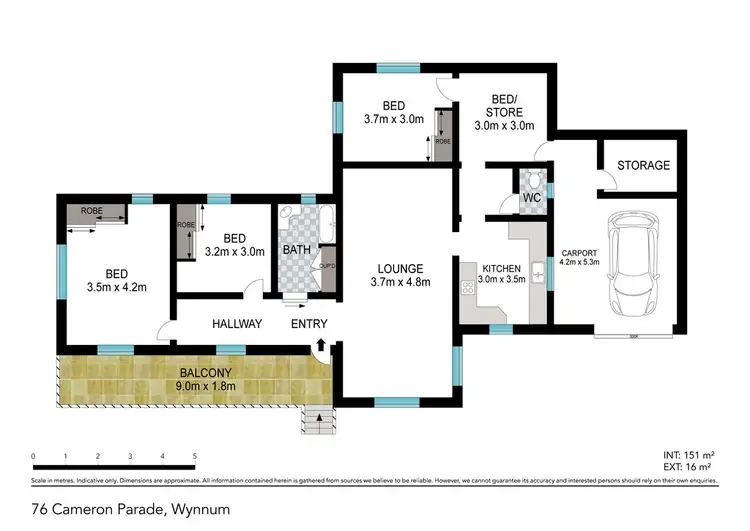 Floorplan of Homely house listing, 76 Cameron Parade, Wynnum QLD 4178