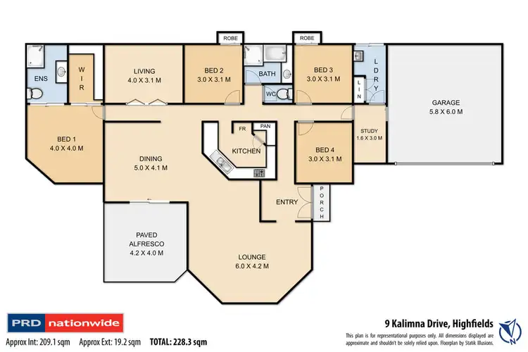 Floorplan of Homely house listing, 9 Kalimna Drive, Highfields QLD 4352