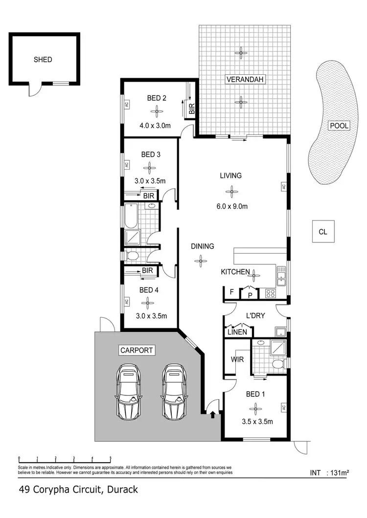 Floorplan of Homely house listing, 49 Corypha Circuit, Durack NT 830