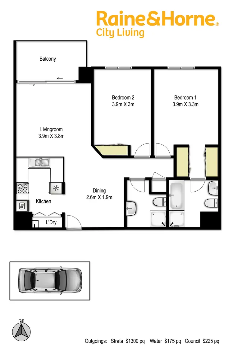 Floorplan of Homely apartment listing, 507/41 Refinery Drive, Pyrmont NSW 2009