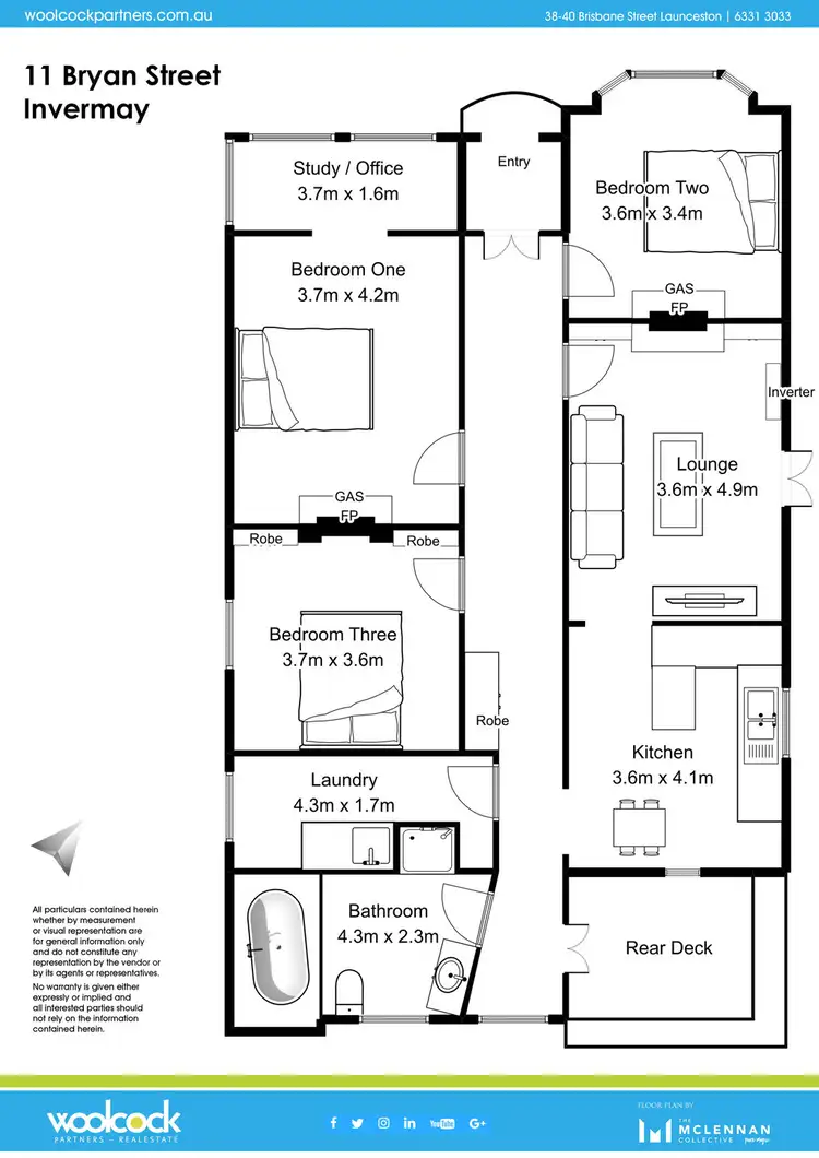 Floorplan of Homely house listing, 11 Bryan Street, Invermay TAS 7248