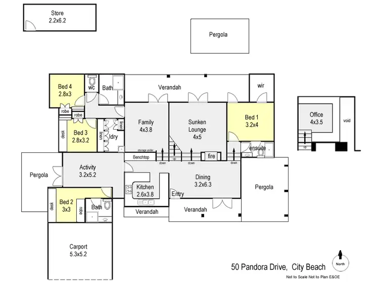 Floorplan of Homely house listing, 50 Pandora Drive, City Beach WA 6015