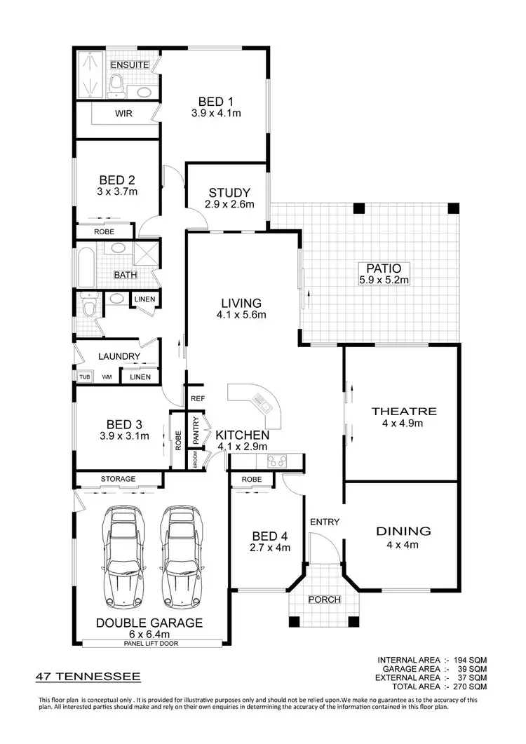 Floorplan of Homely house listing, 47 Tennessee Way, Kelso QLD 4815