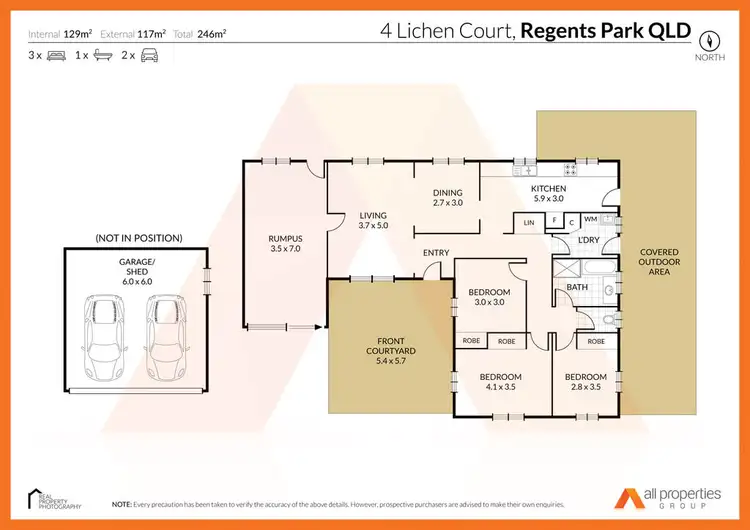 Floorplan of Homely house listing, 4 Lichen Ct, Regents Park QLD 4118