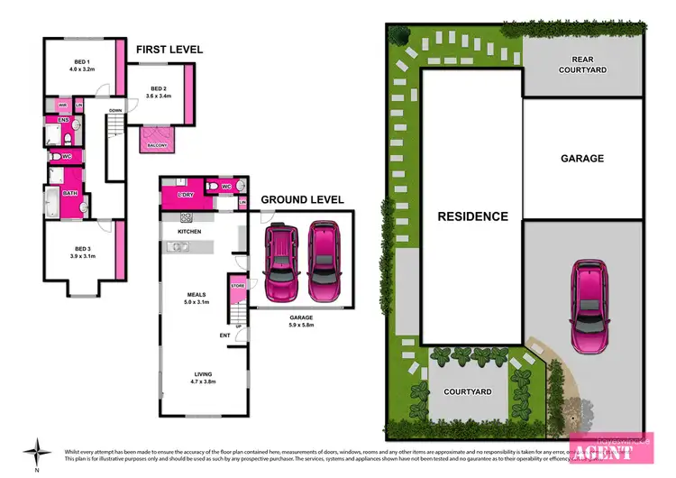 Floorplan of Homely townhouse listing, 2 / 151 - 153 Hope Street, Geelong West VIC 3218