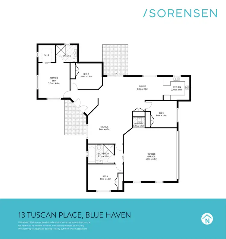 Floorplan of Homely house listing, 13 Tuscan Place, Blue Haven NSW 2262
