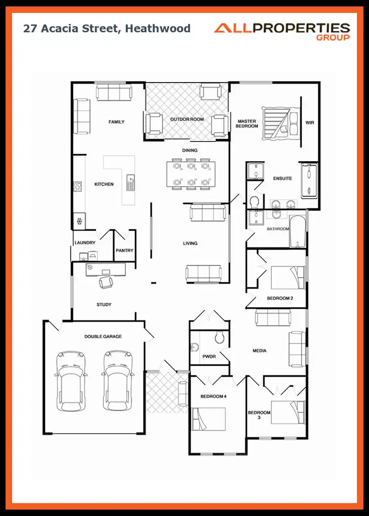 Floorplan of Homely house listing, 27 Acacia Street, Heathwood QLD 4110