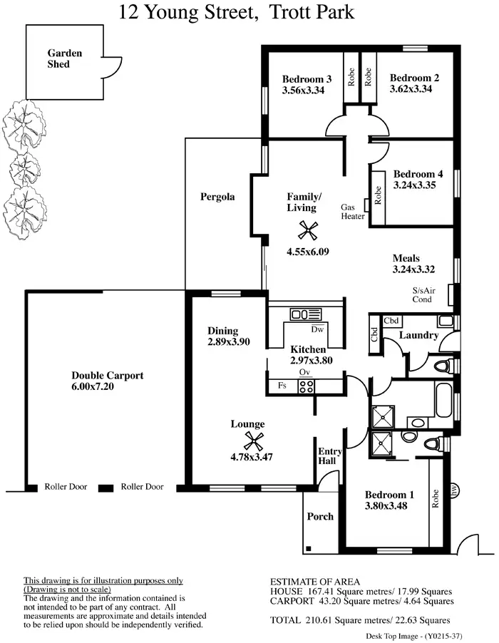 Floorplan of Homely house listing, 12 Young Street, Trott Park SA 5158