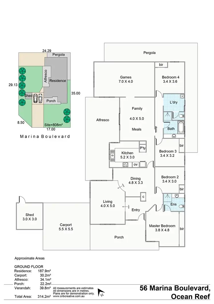 Floorplan of Homely house listing, 56 Marina Boulevard, Ocean Reef WA 6027