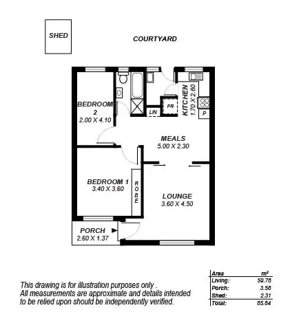 Floorplan of Homely unit listing, 4/5 Patricia Ave, Hillcrest SA 5086