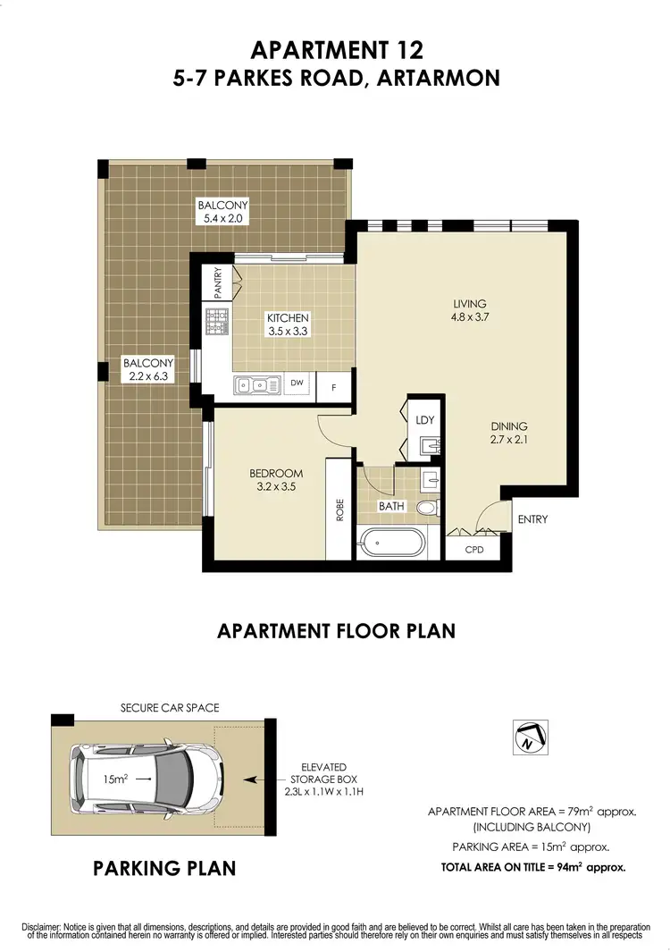 Floorplan of Homely unit listing, 12/5-7 Parkes Road, Artarmon NSW 2064
