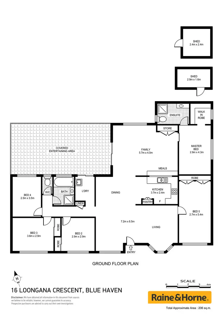 Floorplan of Homely house listing, 16 Loongana Crescent, Blue Haven NSW 2262