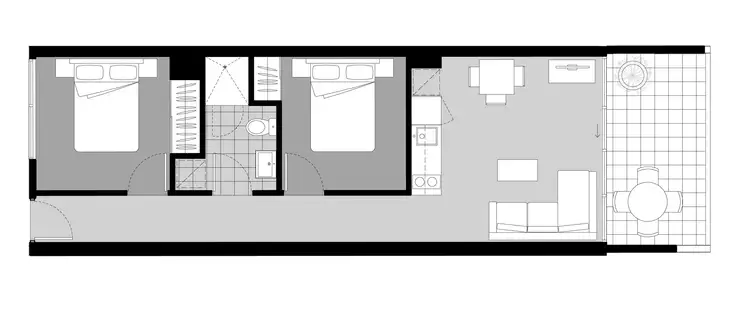 Floorplan of Homely apartment listing, 111/80 Ormond Street, Kensington VIC 3031