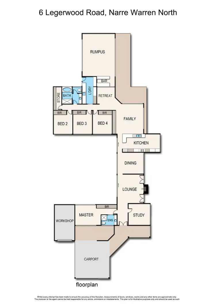 Floorplan of Homely house listing, 6 Legerwood Road, Narre Warren North VIC 3804